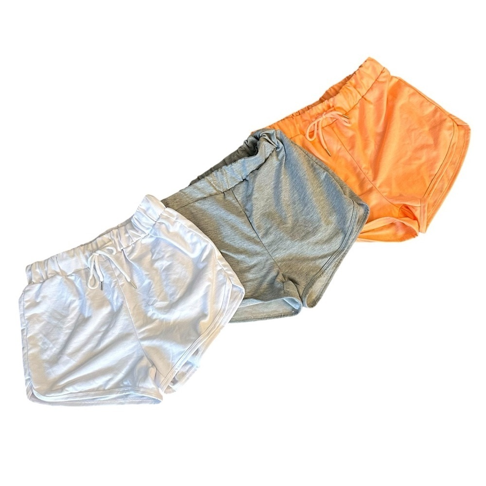 Women's White, Gray and Orange Lounge Sleep Shorts S M - Picture 6 of 6